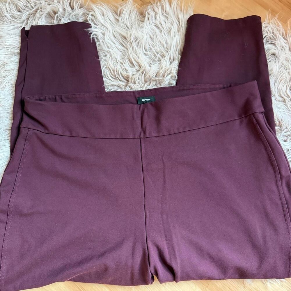 Express Women's Burgundy Trousers size XXL - Picture 2 of 7